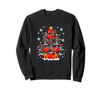 Disc Golf Equipment As Colorful Christmas Tree Player Team Sweatshirt