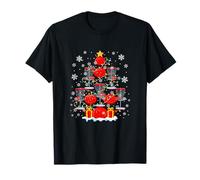 Disc Golf Equipment As Colorful Christmas Tree Player Team T-Shirt