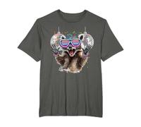 Disco Waschbär Funny Rave Trash Panda Raver 80er 90er Jahre T-Shirt