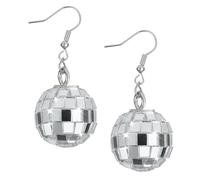 Discokugel Ohrringe Damen Disco Spiegelkugel Ohrringe 80er 90er Jahre Disco Tropfen Ohrringe Glitzer Disco Punk Ohrringe Disco Kugel Ohrringe Glitzer Discokugel 70er Jahre Party Zubehör