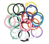 Disnace 20 Stück Bunte Schlüsselanhänger Ringe, Metallische Schlüsselanhänger Ringe, Runde Flache Split Ring, Schlüsselring Bunt, Flache Schlüsselanhänger Ring für Schlüssel und DIY Kunst, 30mm