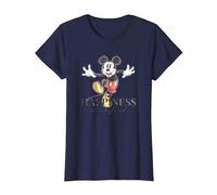 Disney 100 Anniversary Mickey Mouse D100 Quote Happiness T-Shirt, Damen, Marineblau, XXL