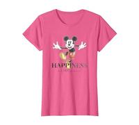 Disney 100 Anniversary Mickey Mouse D100 Quote Happiness T-Shirt, Damen, Rosa Meliert, XXL