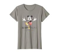 Disney 100 Anniversary Mickey Mouse D100 Quote Happiness T-Shirt, Damen, Schiefergrau, XL