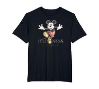 Disney 100 Anniversary Mickey Mouse D100 Quote Happiness T-Shirt, Herren Große Größen, Schwarz, 3X Tall
