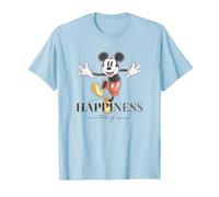 Disney 100 Anniversary Mickey Mouse D100 Quote Happiness T-Shirt, Herren, Himmelblau, 3XL