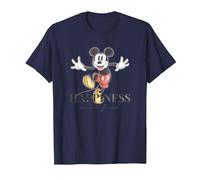 Disney 100 Anniversary Mickey Mouse D100 Quote Happiness T-Shirt, Herren, Marineblau, 4XL
