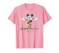 Disney 100 Anniversary Mickey Mouse D100 Quote Happiness T-Shirt, Herren, Rosa, XXL