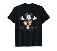 Disney 100 Anniversary Mickey Mouse D100 Quote Happiness T-Shirt, Herren, Schwarz, XL