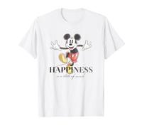 Disney 100 Anniversary Mickey Mouse D100 Quote Happiness T-Shirt, Herren, Weiß, L
