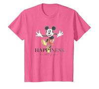 Disney 100 Anniversary Mickey Mouse D100 Quote Happiness T-Shirt, Kinder, Rosa Meliert, 116