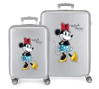 Disney 100 Minnie Joyful Kofferset Grau 55/70 cm Starres ABS Integriertes TSA-Schloss 119L 6 kg 4 Doppelrollen Handgepäck
