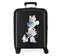 Disney 100 Special Shine Mickey Silver Kabinenkoffer, Schwarz, 40 x 55 x 20 cm, starres ABS, integriertes TSA-Schloss, 38,4 l, 2,82 kg, 4 Doppelrollen, Handgepäck