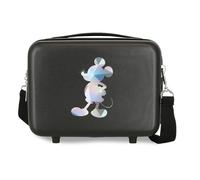 Disney 100 Special Shine Mickey Silver Kulturbeutel, anpassbar, Schwarz, 29 x 21 x 15 cm, starres ABS, 9,14 l, 0,8 kg