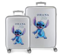 Disney Stitch Naughty Make a Face Blauer Kinderkoffer 50x38x20 cm Starres ABS Seitliches Zahlenschloss 34L 1,8 kg 4 Doppelrollen Handgepäck