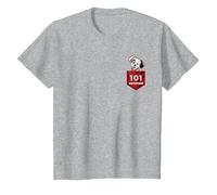 Disney 101 Dalmatians Puppy Patch Pocket T-Shirt, Kinder, Grau Meliert, 152