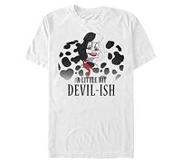 Disney 101 Dalmatians - Scary Evil Cruella Men's Crew neck White L