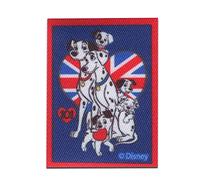 Disney 101 Dalmatiner Gruppe UK - Aufnäher, Bügelbild, Aufbügler, Applikationen, Patches, Flicken, zum aufbügeln, Größe: 6,7 x 5 cm