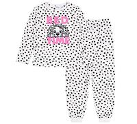Disney 101 Dalmatiner Pyjama/Schlafanzug für Mädchen, langärmelig, weiß, schwarz getupft 2-3 Jahre