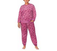 Disney 2-teiliges Damen-Pyjama-Set, seidig, Stretch-Fleece, Winnie Puuh Pink, S