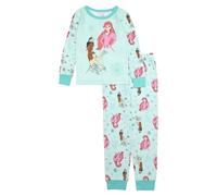 Disney 2-teiliges Pyjama-Set für Mädchen, eng anliegend, Baumwolle, weich und niedlich für Kinder, Prinzessinnenspaß, 4 Jahre
