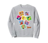 Disney A Goofy Movie 30th Anniversary Character Photos Sweatshirt, Unisex für Erwachsene, Grau Meliert, XL