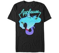 Disney Aladdin Genie Applaus Humor-Grafik-T-Shirt für Herren, Schwarz, Größe L, US