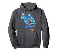 Disney Aladdin Genie Out Bottle Quote Pullover Hoodie, Unisex für Erwachsene, Anthrazit Meliert, XL