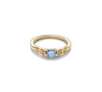 Disney Aladdin Jasmine 14k Gold-Plated Ring mit ICY Blue Crystal und Moonlight Blue Crystal