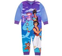 Disney Aladdin Mädchen Lila Onesie | All-in-One-Fleece-Loungewear | Genie Jafar Abu | Kinder-Pyjama-Pyjama-Schlafanzug-Nachtwäsche | Gemütliche Geschenkartikel - 3-4 Jahre