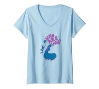 Disney Alice im Wunderland Raupe Who Are You T-Shirt mit V-Ausschnitt