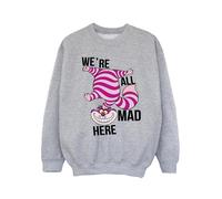 Disney - "Alice In Wonderland All Mad Here" Sweatshirt für Mädchen (Grau) 9-11A / 128cm-146cm