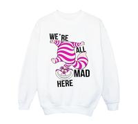 Disney - "Alice In Wonderland All Mad Here" Sweatshirt für Mädchen (Weiß) 12-13A / 152-158cm