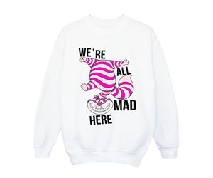 Disney - "Alice In Wonderland All Mad Here" Sweatshirt für Mädchen (Weiß) 7-8A / 122-128cm