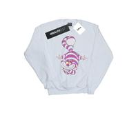 Disney - "Alice In Wonderland Cheshire Cat Upside Down" Sweatshirt für Herren (Weiß) S