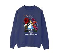 Disney - "Alice In Wonderland Flowers" Sweatshirt für Damen (Marineblau) L