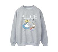 Disney - "Alice In Wonderland Follow The Rabbit" Sweatshirt für Damen (Grau) M