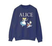Disney - "Alice In Wonderland Follow The Rabbit" Sweatshirt für Damen (Marineblau) XL