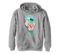 Disney Alice In Wonderland - Mad Hatter Big Face YTH Hoodie Heather grey 5/6