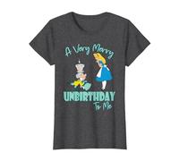 Disney Alice In Wonderland Very Merry Unbirthday to Me T-Shirt, Damen, Anthrazit Meliert, XXL