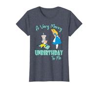 Disney Alice In Wonderland Very Merry Unbirthday to Me T-Shirt, Damen, Blau Meliert, 3XL