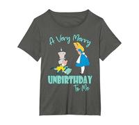 Disney Alice In Wonderland Very Merry Unbirthday to Me T-Shirt, Damen Große Größen, Anthrazit, 4X