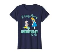 Disney Alice In Wonderland Very Merry Unbirthday to Me T-Shirt, Damen, Marineblau, XS