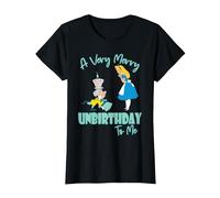 Disney Alice In Wonderland Very Merry Unbirthday to Me T-Shirt, Damen, Schwarz, S