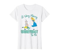 Disney Alice In Wonderland Very Merry Unbirthday to Me T-Shirt, Damen, Weiß, XXL