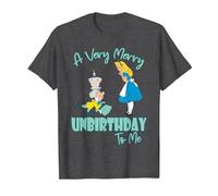 Disney Alice In Wonderland Very Merry Unbirthday to Me T-Shirt, Herren, Anthrazit Meliert, 6XL