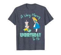 Disney Alice In Wonderland Very Merry Unbirthday to Me T-Shirt, Herren, Blau Meliert, M