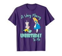 Disney Alice In Wonderland Very Merry Unbirthday to Me T-Shirt, Herren, Violett, L