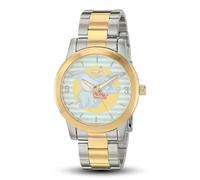 Disney Analoge Quarzuhr für Erwachsene, lässiger und sportlicher Stil, Gold, Silber, Dumbo