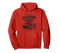 Disney and Pixar’s Cars Hudson Hornet Piston Cup Champion Pullover Hoodie, Unisex für Erwachsene, Rot, S